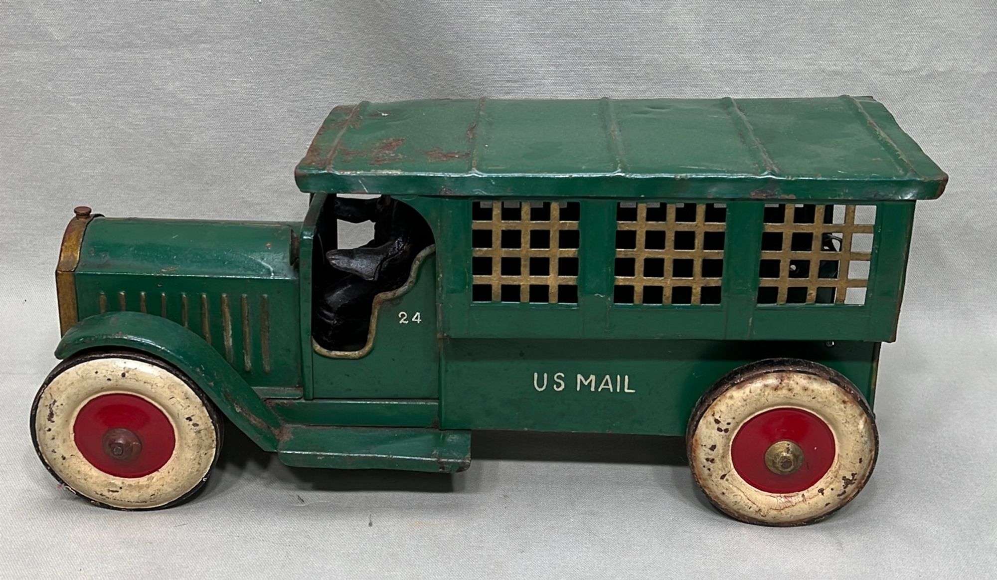 Appraisal: American pressed steel delivery van toy restoredearly th century appx