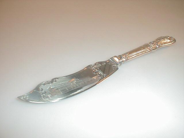 Appraisal: A Victorian butter knife by George Unite the blade engraved