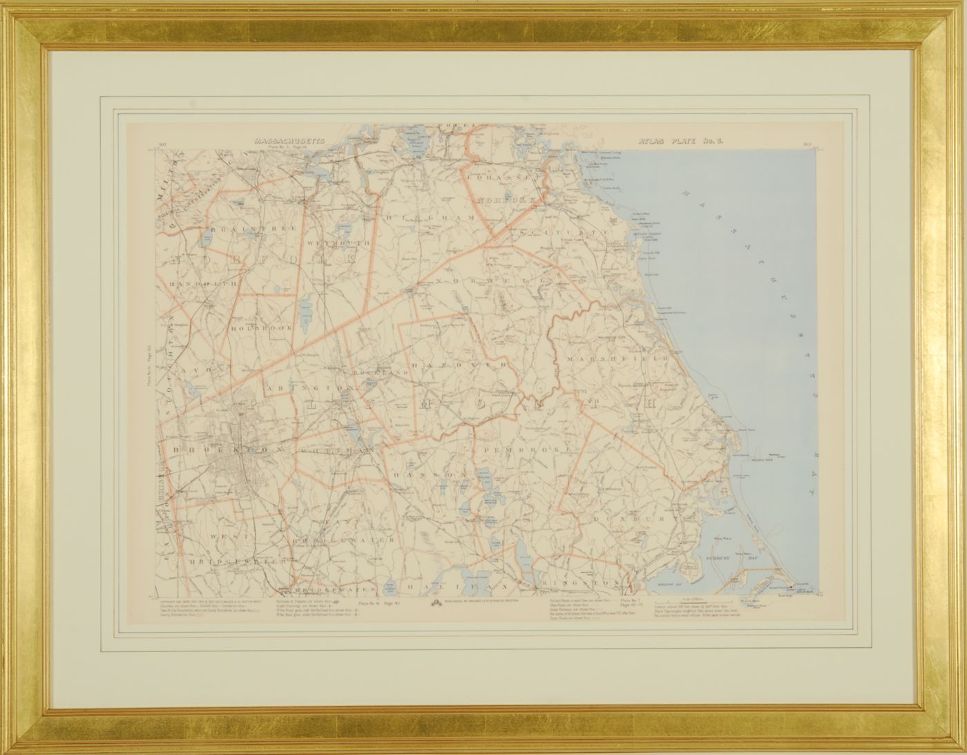 Appraisal: FRAMED COPY OF A MAP FROM THE WALKER'S ATLAS Plate