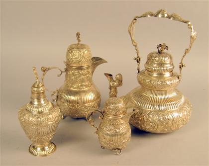 Appraisal: Dutch silver four-piece tea and coffee service late th century