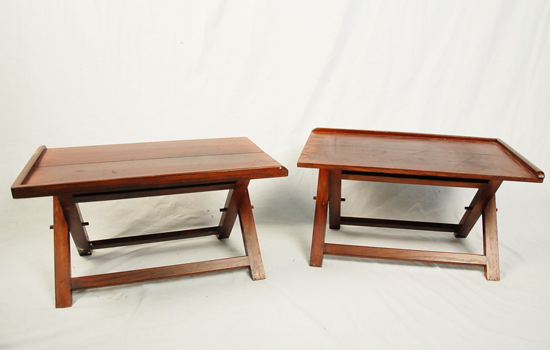 Appraisal: Pair Small Folding Tables H W D