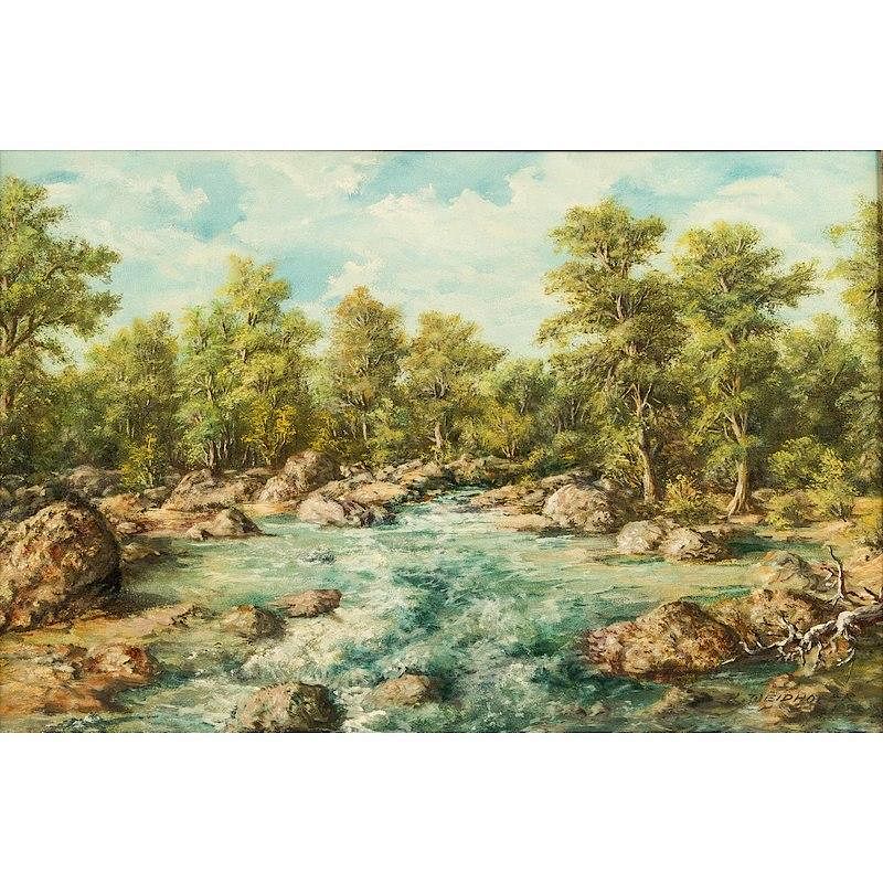 Appraisal: Karl Weidhoffer Painting Framed oil on board landscape by Karl