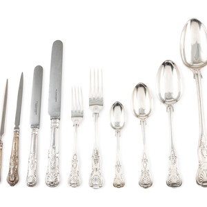 Appraisal: A Group of English Silver 'Kings Pattern' Flatware th Century