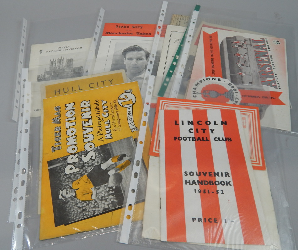 Appraisal: A quantity of souvenir football programmes 's and 's