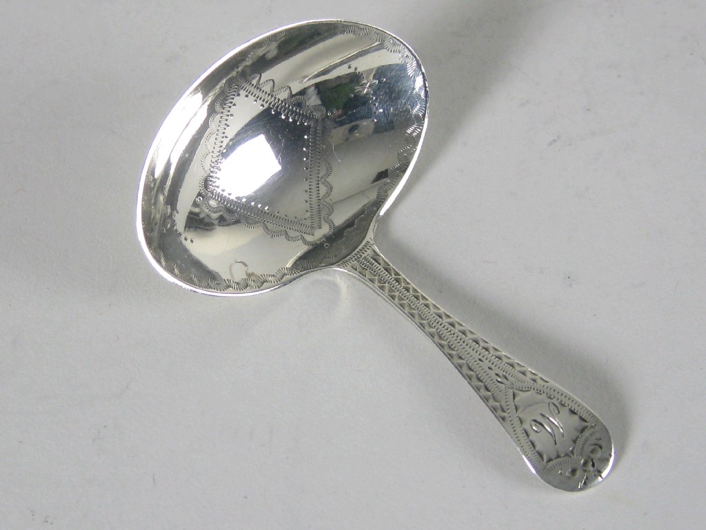 Appraisal: A George III Caddy Spoon old english pattern with bright