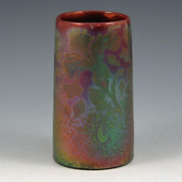 Appraisal: Weller Sicard floral vase with very good iridescent glazing Signed