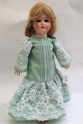 Appraisal: SCHOENAU HOFFMEISTER BISQUE HEAD DOLL H blond wig sleep eyes