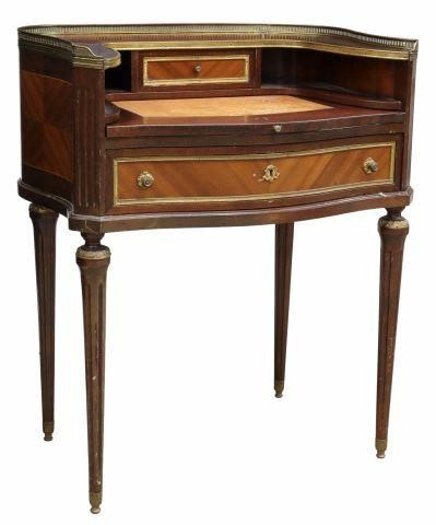 Appraisal: French Louis XVI style mahogany lady's writing desk early th