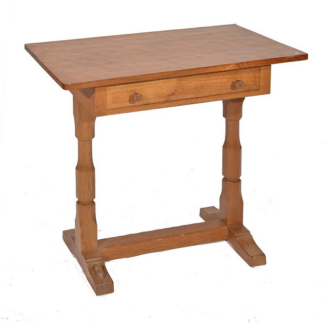 Appraisal: A BEAVERMAN ARTS AND CRAFTS OCCASIONAL TABLE with fitted drawer