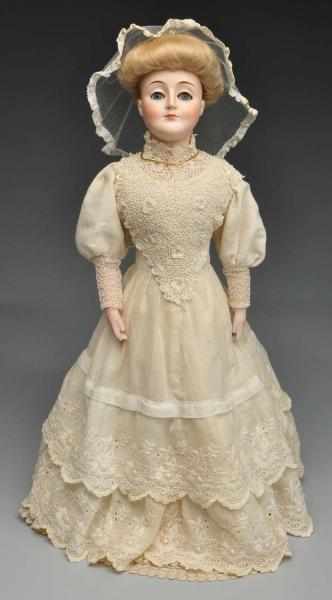 Appraisal: Elegant Kestner Gibson Girl Lady Doll Description German bisque shoulder