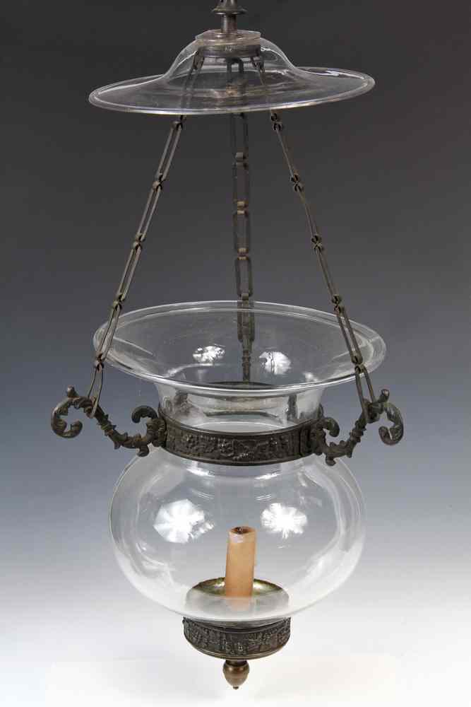 Appraisal: HANGING CANDLE LAMP - Federal Period Hanging Candle Lamp with