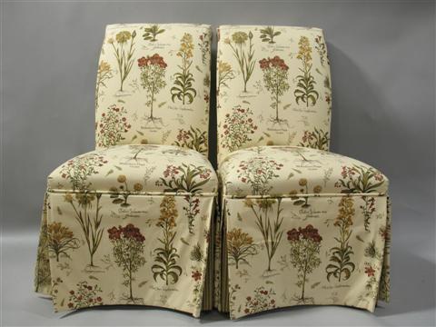 Appraisal: PAIR OF DESIGNMASTER FURNITURE WATERBURY SIDE CHAIRS The padded back