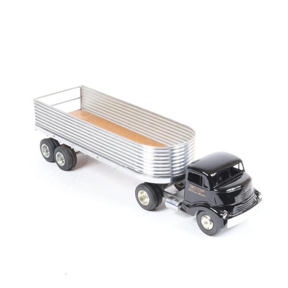 Appraisal: SMITH MILLER PRESSED STEEL TOY BLACK TRUCK WITH ROUNDED OPEN