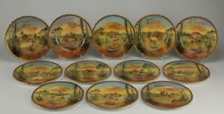 Appraisal: Royal Doulton 'Castles' plates signed Set of twelve hand painted