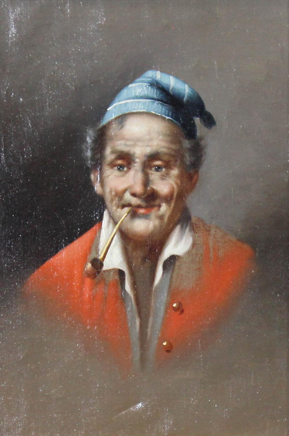 Appraisal: ITALIAN SCHOOL OIL ON CANVAS portrait of a man in