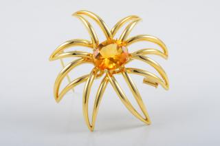 Appraisal: Tiffany Fire Work Gold Brooch Tiffany fire work gold brooch