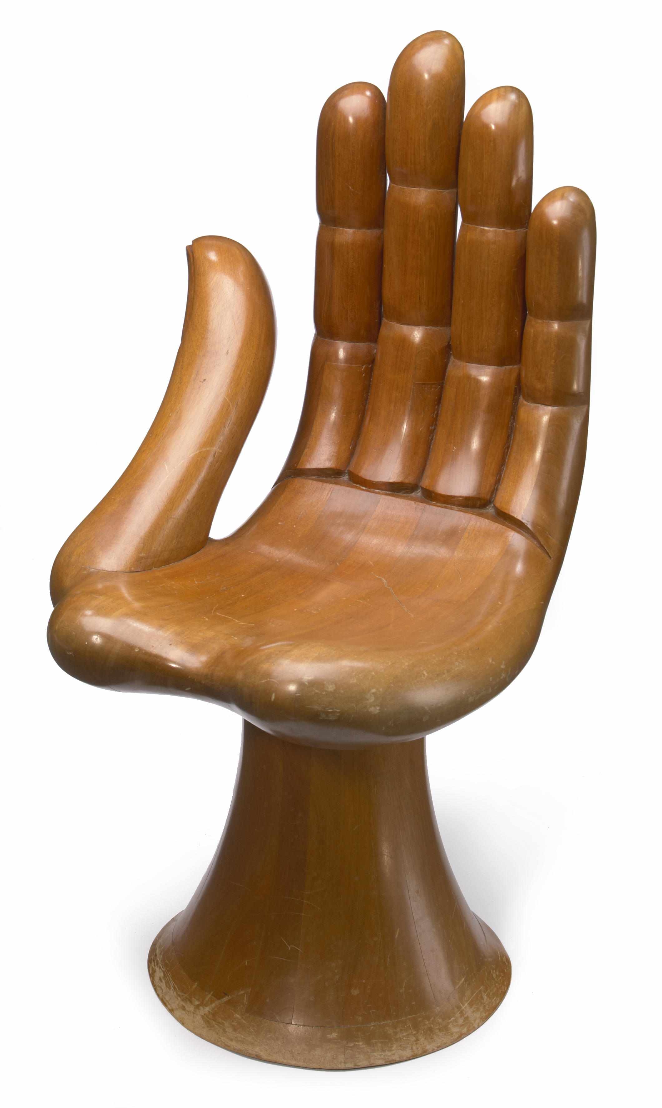 Appraisal: Pedro Friedeberg Mexican born hand chair circa carved woodheight in