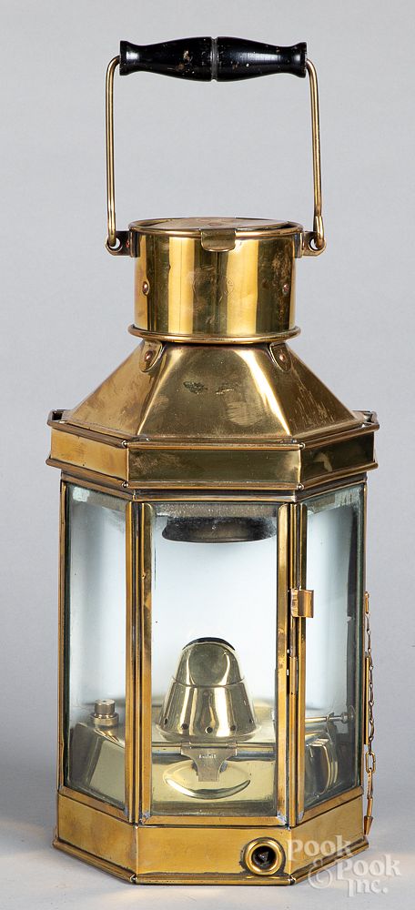 Appraisal: Birmingham ship's cabin lantern Brass Bullpitt Sons Ltd Birmingham ship's