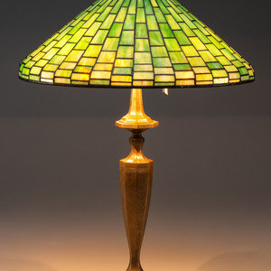 Appraisal: Tiffany Studios American Early th Century Table Lamp leaded glass