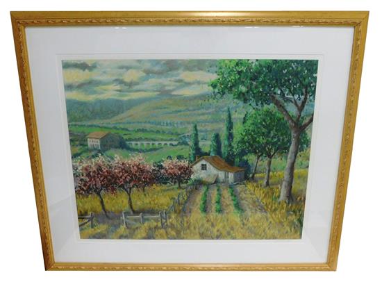 Appraisal: Christian Title American th C serigraph The Orchard c ed