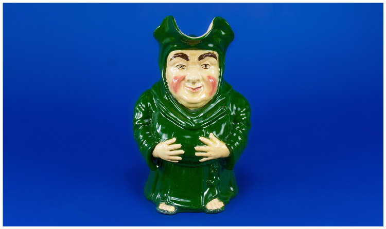 Appraisal: Foley Intarsio Character Toby Jug 'Friar Tuck' in Green Habit