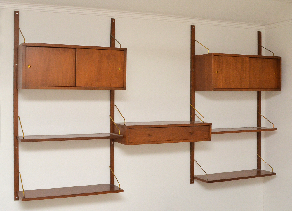 Appraisal: CADO STYLE MID CENTURY MODULAR WALL SYSTEM In the manner