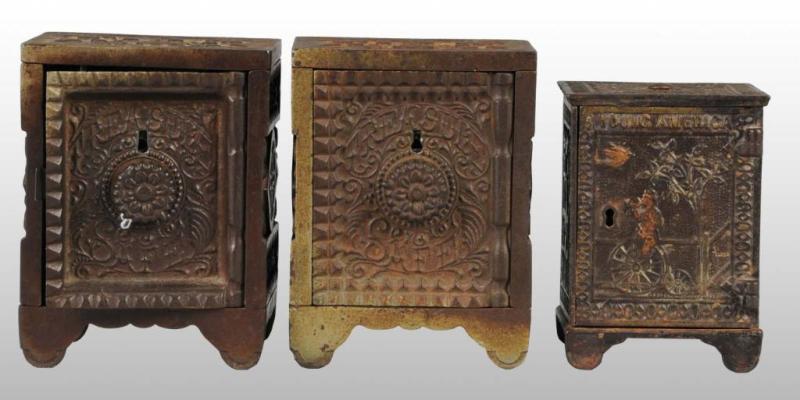 Appraisal: Lot of Cast Iron Safe Still Banks Condition Very Good