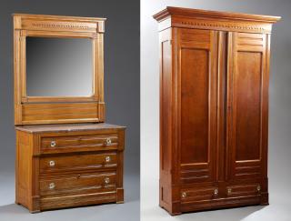 Appraisal: Two Piece American Eastlake Carved Oak Bedroom Sui Two Piece