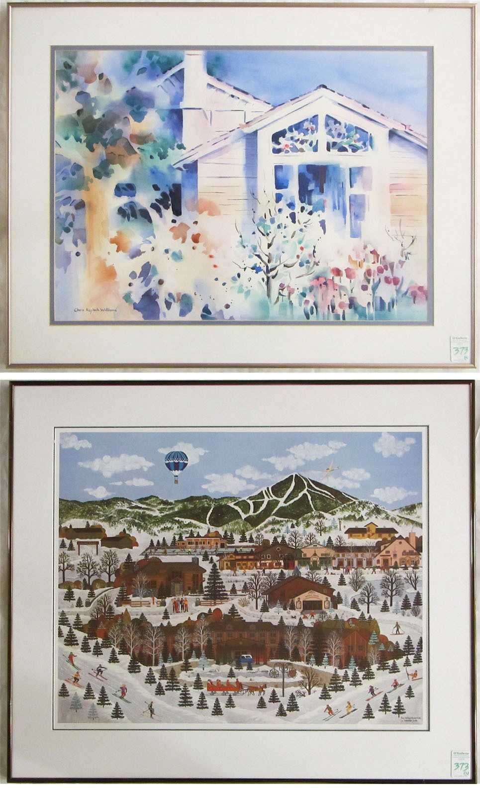 Appraisal: WATERCOLOR AND PRINT Chris Keylock Williams watercolor on paper Portland