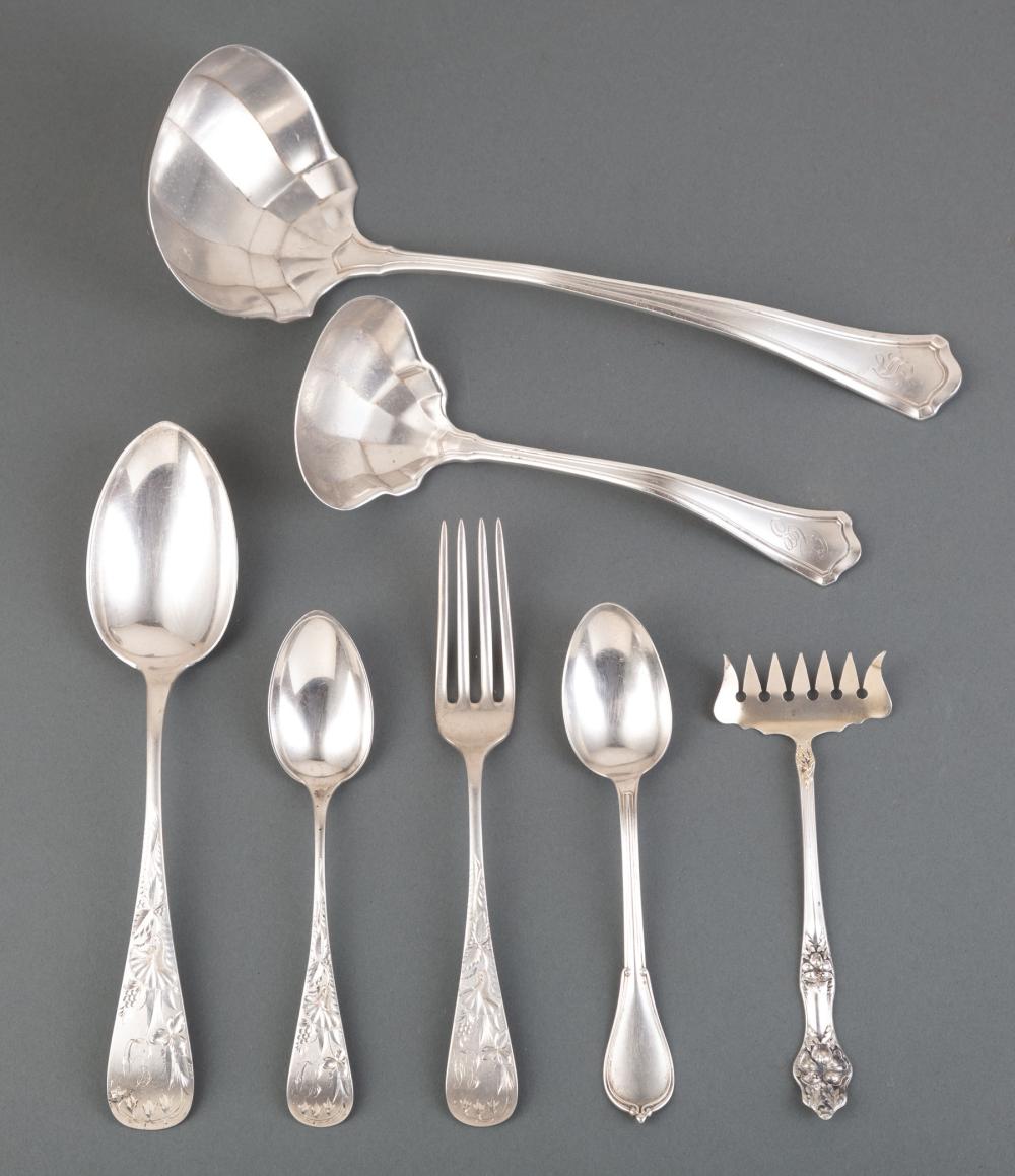 Appraisal: Cased Set of American Sterling Silver Flatware c - engraved