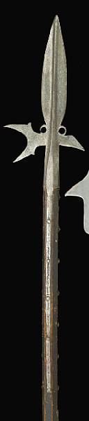 Appraisal: A German halberdearly th century Having an inch top spike