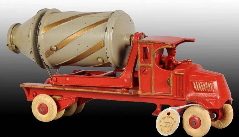 Appraisal: Cast Iron Dent Concrete Truck Toy in OB Description s