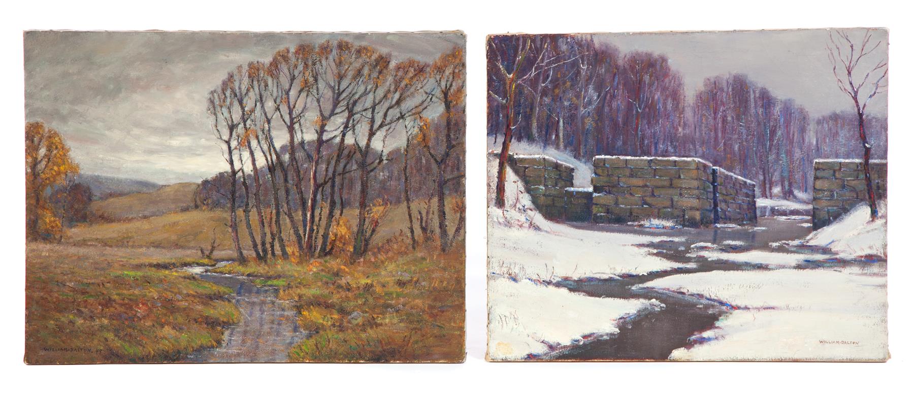 Appraisal: TWO LANDSCAPE PAINTINGS BY WILLIAM CARLFORD DALTON COLUMBUS OHIO -