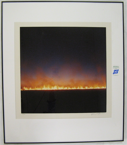 Appraisal: LARRY SCHWARM EKTACOLOR PHOTOGRAPH Kansas th century titled Prairie Fire