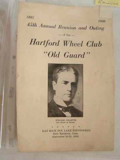 Appraisal: Hartford Wheel Club Hartford Conn Ephemera lot consisting of different