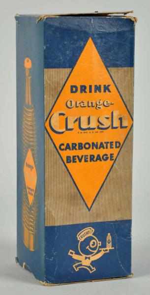 Appraisal: Orange Crush Straw Box Description s Features a brown bottle