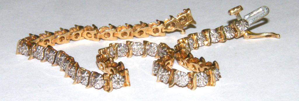 Appraisal: ct diamond set line bracelet gm