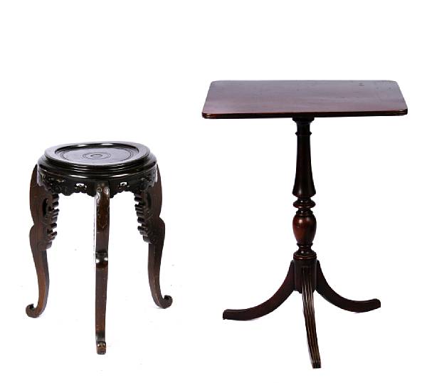 Appraisal: A Regency style side table together with two Regency style