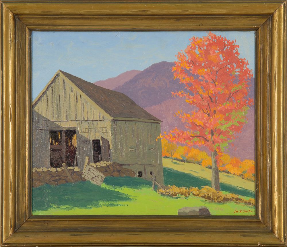 Appraisal: LEE WINSLOW COURTAmerican - New England barn Signed lower right