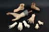 Appraisal: COLLECTION CARVED COMPO HANDS FEET - Including Life-sized realistic Italian