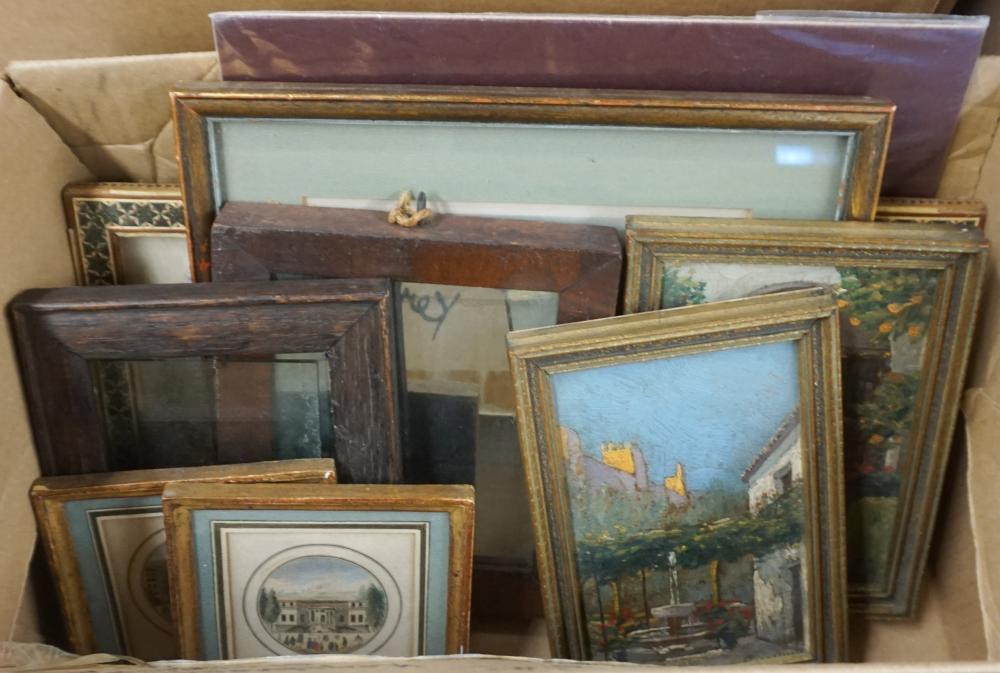 Appraisal: COLLECTION OF WORKS OF ART AND FRAMES LARGEST X IN