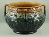 Appraisal: JARDINIERE - ART POTTERY OVERSIZED JARDINIERE EMBOSSED WITH FLORAL PATTERN