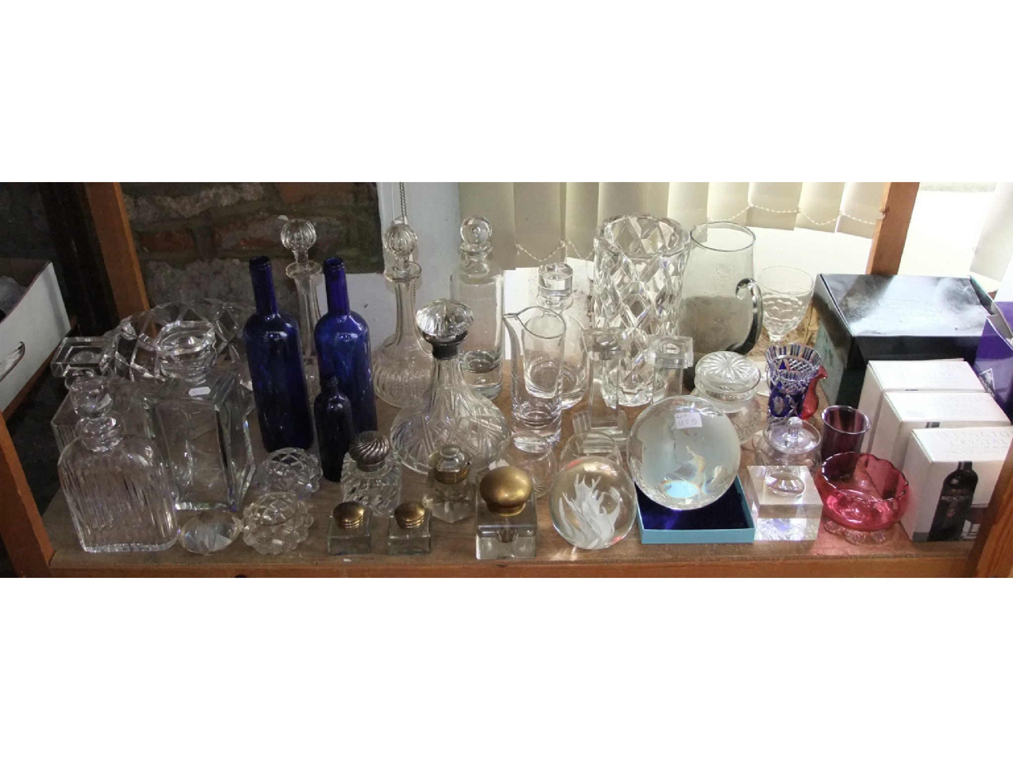 Appraisal: An extensive collection of glass wares to include clear cut