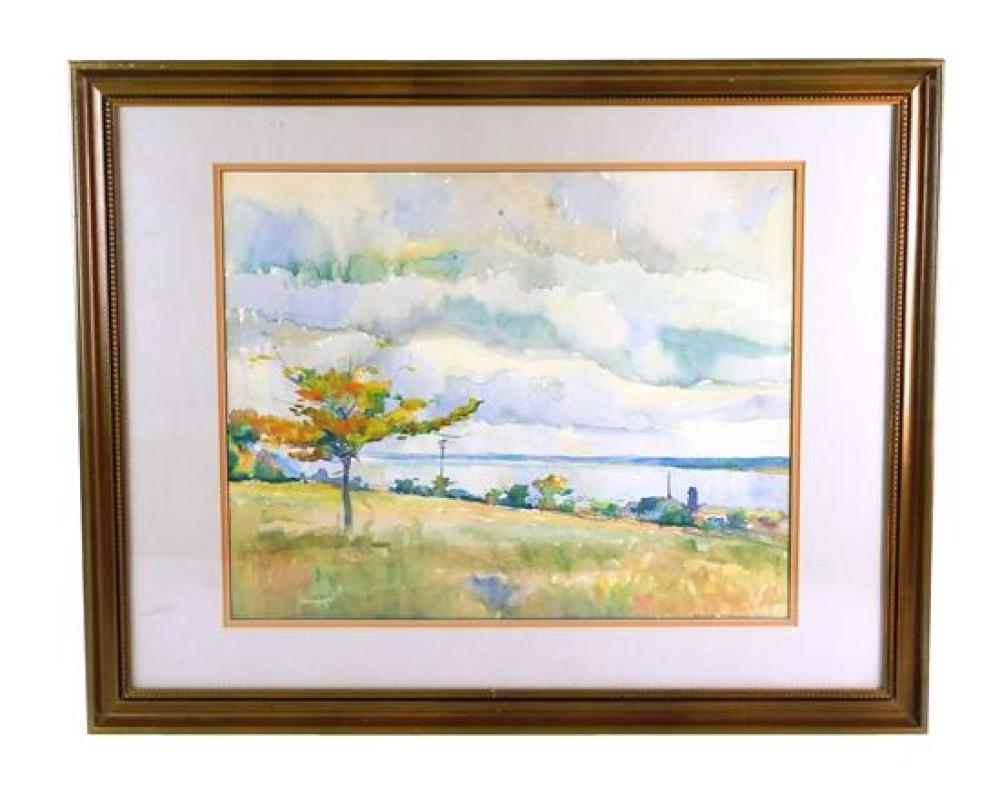 Appraisal: Armin Carl Hansen American - watercolor on paper depicts New