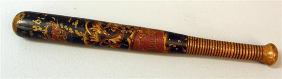 Appraisal: th century painted truncheon crest for Wilts Constabulary h in