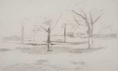 Appraisal: JOHN HENRY TWACHTMAN American - Two double-sided pencil drawings Landscape