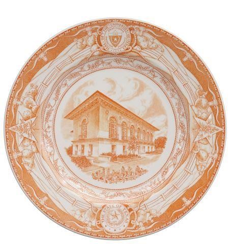 Appraisal: Wedgwood commemorative University of Texas plate burnt orange on a