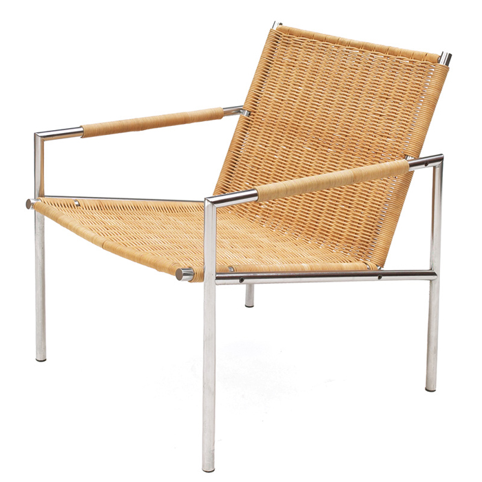 Appraisal: Martin Visser lounge chair by Spectrum c the Netherlands chromed