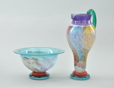 Appraisal: A Kosta Boda Art Glass Pitcher and Bowl Each piece