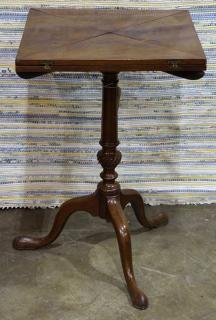 Appraisal: English mahogany handkercheif card table English mahogany handkercheif card table